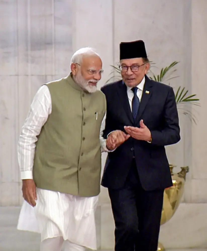 Prime Minister Narendra Modi with Prime Minister of Malaysia, Dato' Seri Anwar bin Ibrahim | ANI