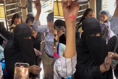 Man sneaks into ladies coach in burqa on Mumbai local, jumps off train to escape | WATCH