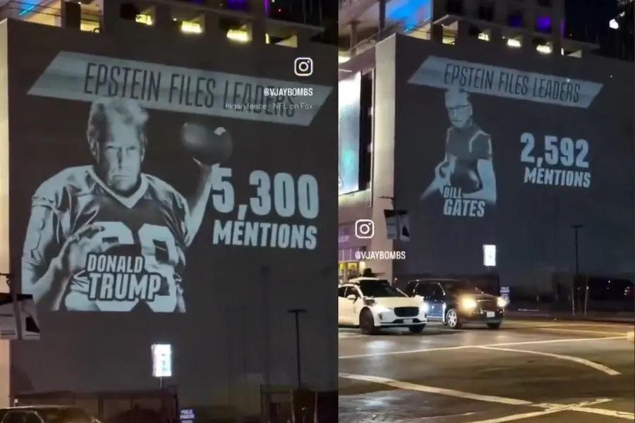 'Pedo Bowl' video highlighting the men most linked to the Epstein files