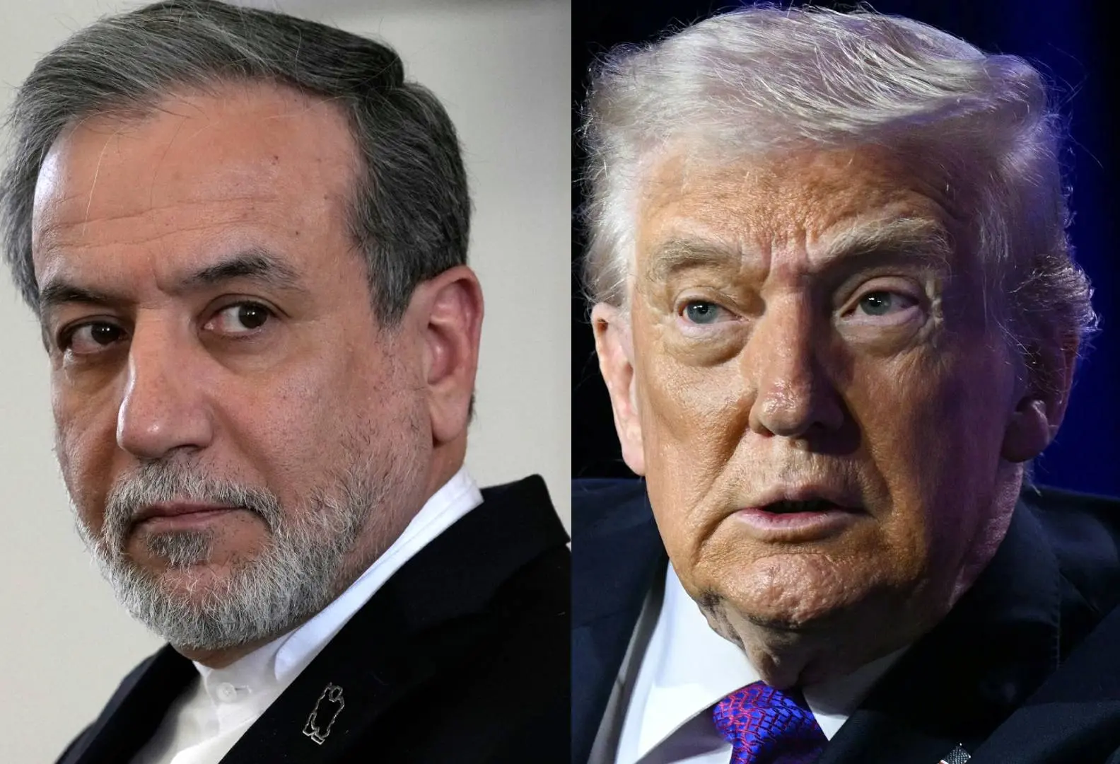 അബ്ബാസ് അരാഘ്ചി, ഡൊണാൾഡ് ട്രംപ് | Photo: AP, AFP