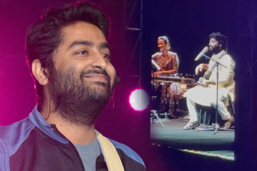 അനുഷ്ക ശങ്കറിനൊപ്പം വേദിയിലെത്തി അരിജിത് സിങ്; പിന്നണി ഗാനരംഗം വിട്ടതിന് ശേഷം ആദ്യം