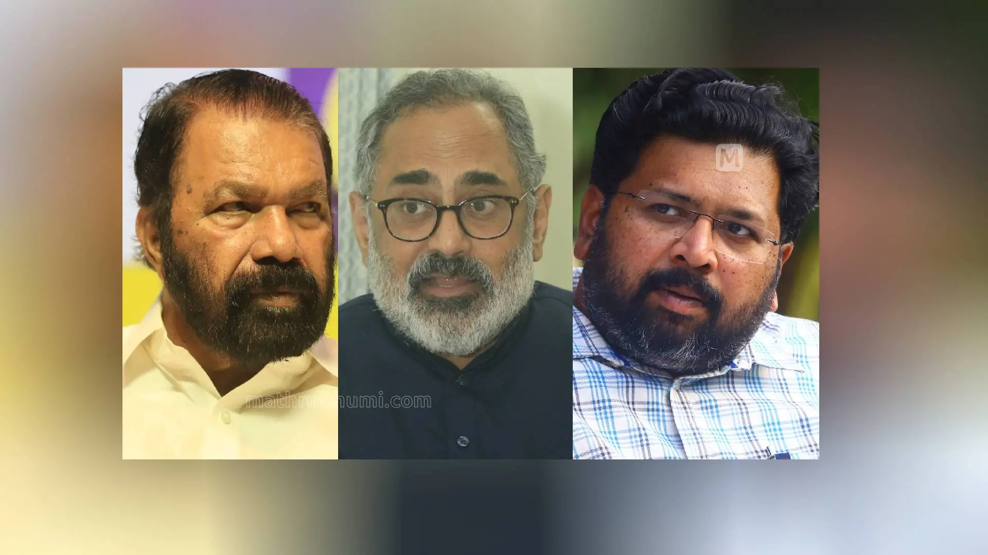 വി.ശിവൻകുട്ടി, രാജീവ് ചന്ദ്രശേഖർ, കെ.എസ്. ശബരീനാഥൻ | Photo: Mathrubhumi