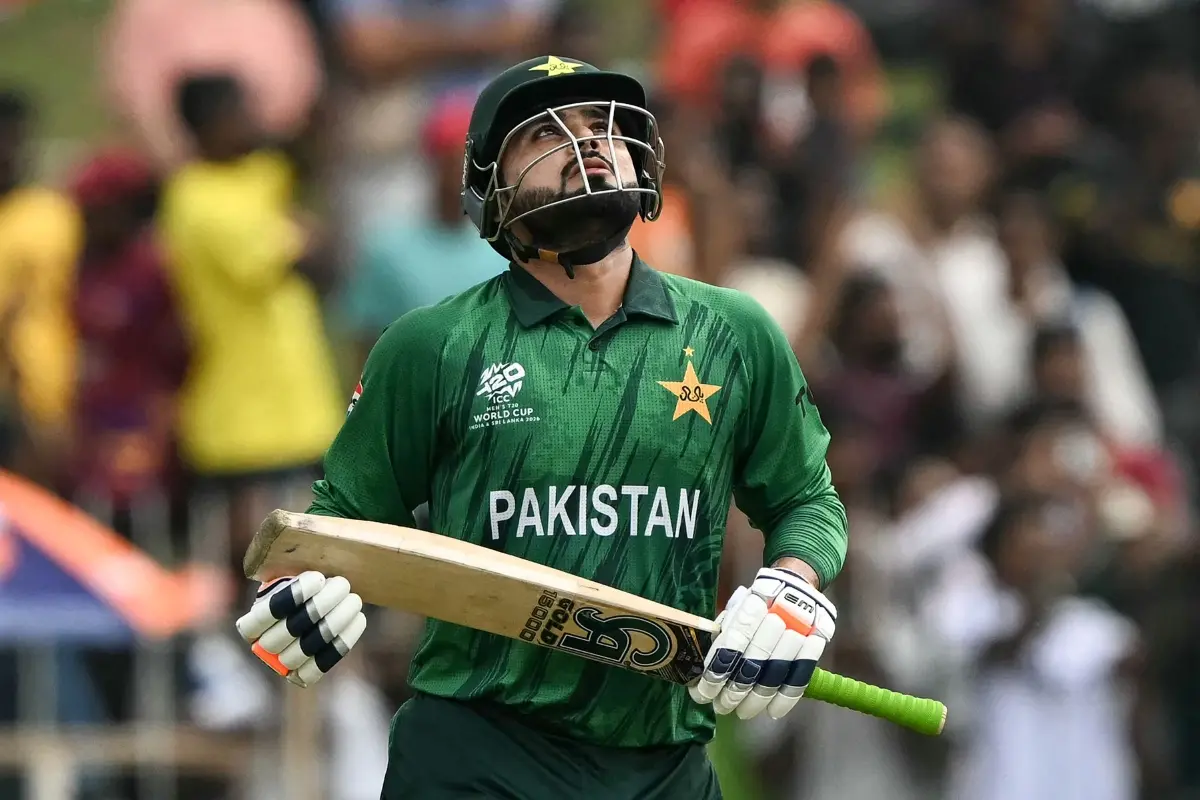 Pakistan's Faheem Ashraf celebrates his team's win against Netherlands at the end of their 2026 ICC Men's T20 Cricket World Cup group stage match in the Sinhalese Sports Club (SSC) Ground of Colombo.| Photo: AFP