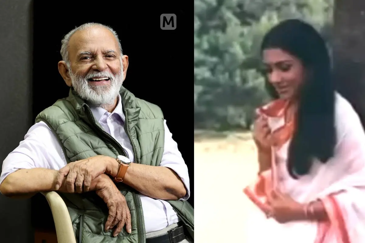 ജെറി അമൽദേവ്, മഞ്ഞിൽ വിരിഞ്ഞ പൂക്കൾ എന്ന ചിത്രത്തിൽ പൂർണിമ | ഫോട്ടോ: സിദ്ദിക്കുൽ അക്ബർ \ മാതൃഭൂമി, സ്ക്രീൻഗ്രാബ്