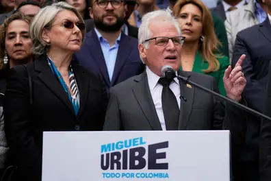 ‘My son is the one who should be here’: Miguel Uribe’s father enters Colombia’s presidential race