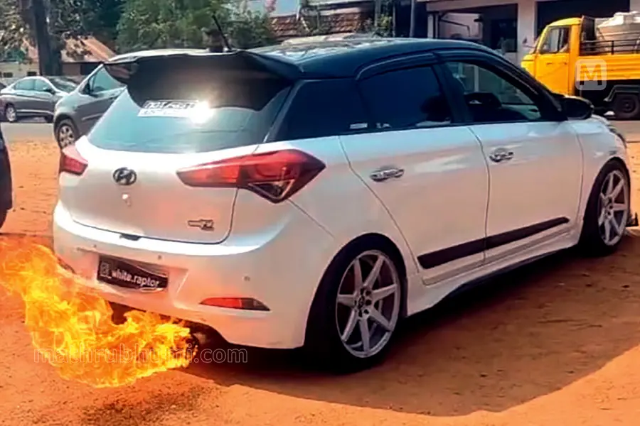 മോഡിഫിക്കേഷന് 11 കേസ്, ട്രാഫിക് നിയമലംഘനത്തിന് 4 കേസ്; തീ തുപ്പിയ കാർ പണ്ടേ പ്രശ്നക്കാരൻ