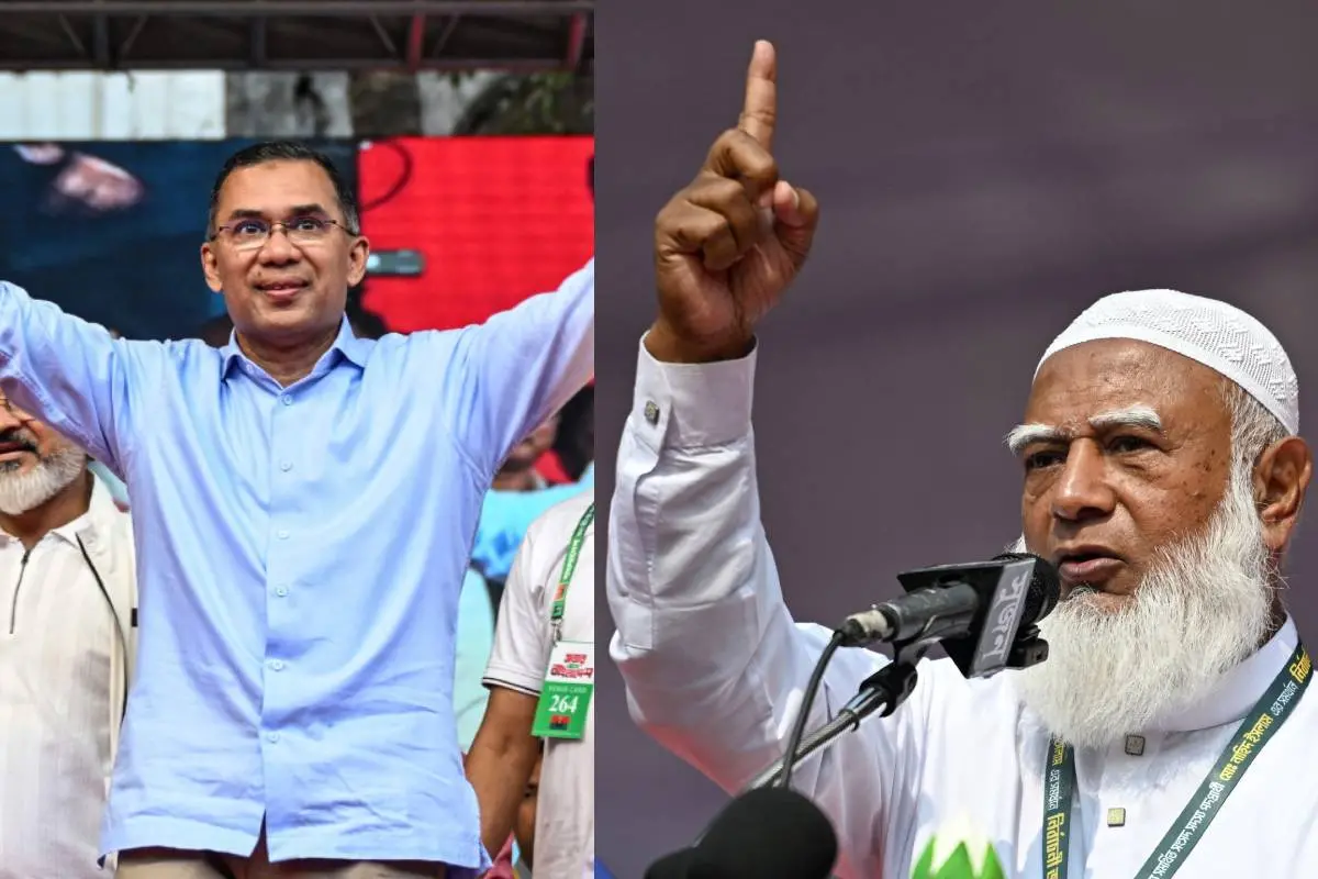 ബിഎന്പി നേതാവ് താരിഖ് റഹ്മാന്, ജമാഅത്തെ ഇസ്ലാമി അമിര് ഷഫീഖുര് റഹ്മാന് | AFP