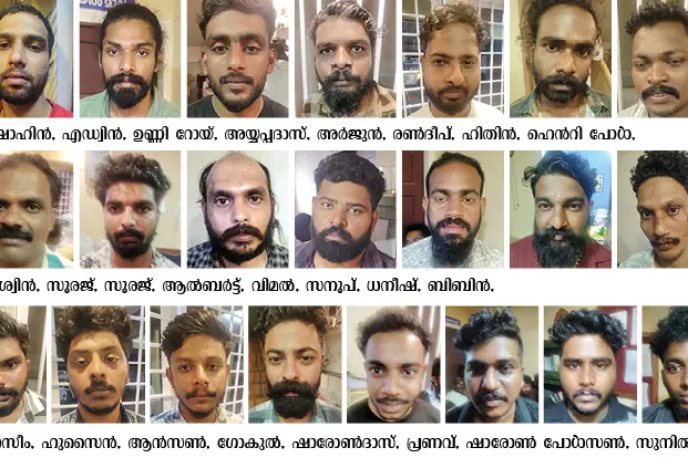 പിറന്നാളാഘോഷത്തിന്റെ മറവിൽ ഒത്തുകൂടൽ; വൻകവർച്ചയ്ക്ക് പദ്ധതി, കൊലക്കേസ് പ്രതികളടക്കം 34 പേർ അറസ്റ്റിൽ