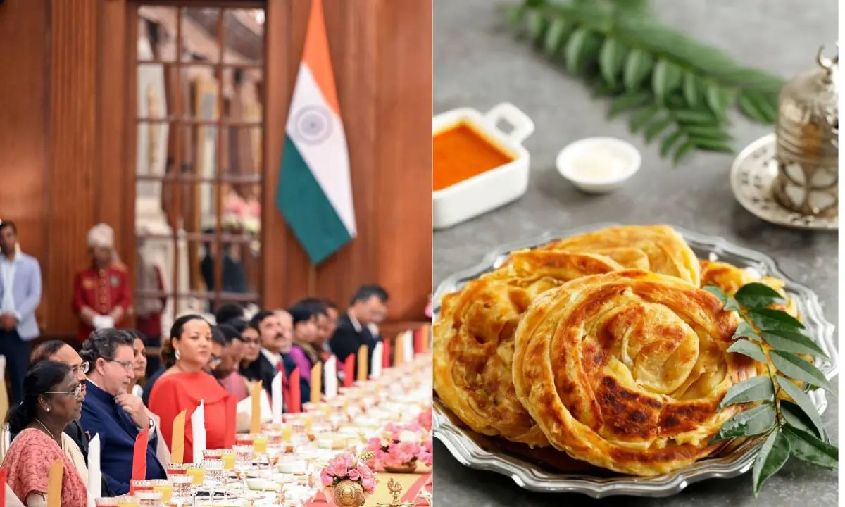 സീഷെൽസ് പ്രസിഡന്റ് പാട്രിക് ഹെർമിനിയ്ക്ക് രാഷ്ട്രപതി ഒരുക്കിയ വിരുന്നിൽ നിന്ന്, പ്രതീകാത്മക ചിത്രം| ഫോട്ടോ: ANI, canva.com