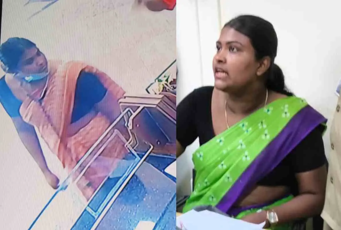സിസിടിവി ദൃശ്യം, പിടിയിലായ യുവതി