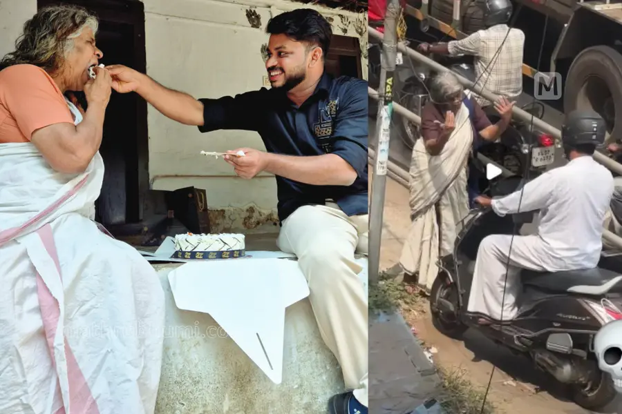 ഫുട്പാത്തിൽ സ്കൂട്ടർ തടഞ്ഞ് വൈറലായി, പ്രഭാവതി MVD അംബാസഡർ; മോട്ടു ആനയ്ക്കൊപ്പം ക്യാംപയ്ൻ