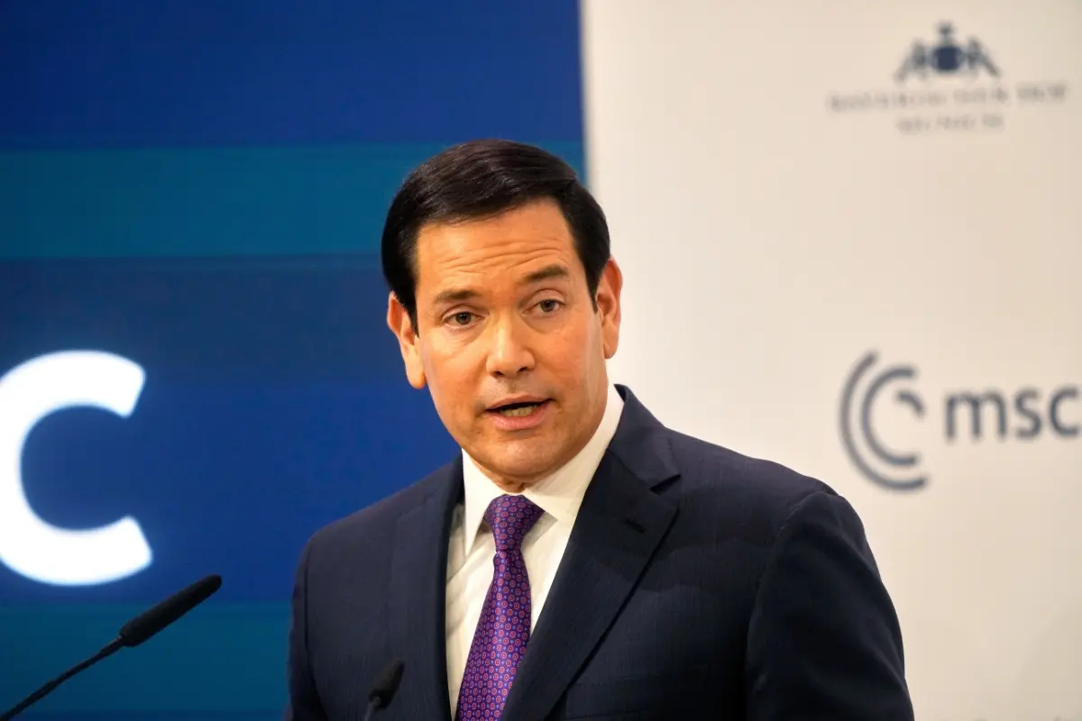 United States Secretary of State Marco Rubio speaks during the Munich Security Conference in Munich, Germany.| Photo: AFP