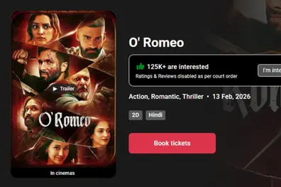 Shahid Kapoor’s O’ Romeo reviews removed from BookMyShow ‘due to court order’
