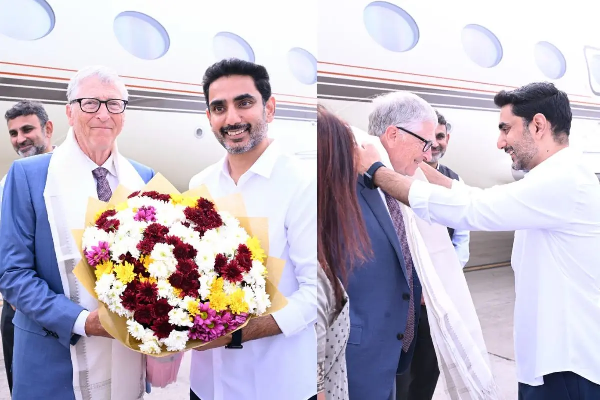 Bill Gates arrived in Andhra Pradesh
