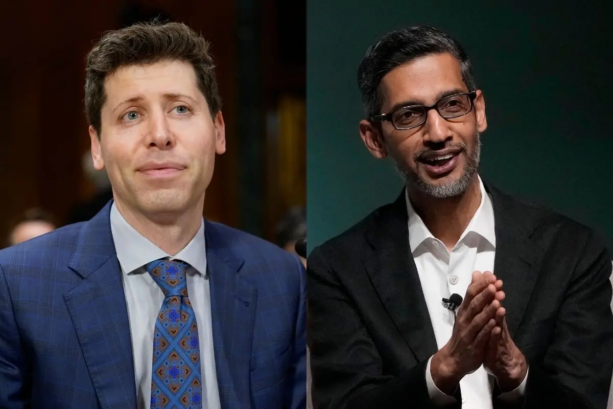 Sundar Pichai and Sam Altman