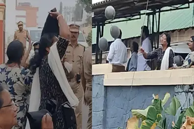 Sabarimala gold row: Black flags, black balloons greet CM Pinarayi Vijayan in Kottayam