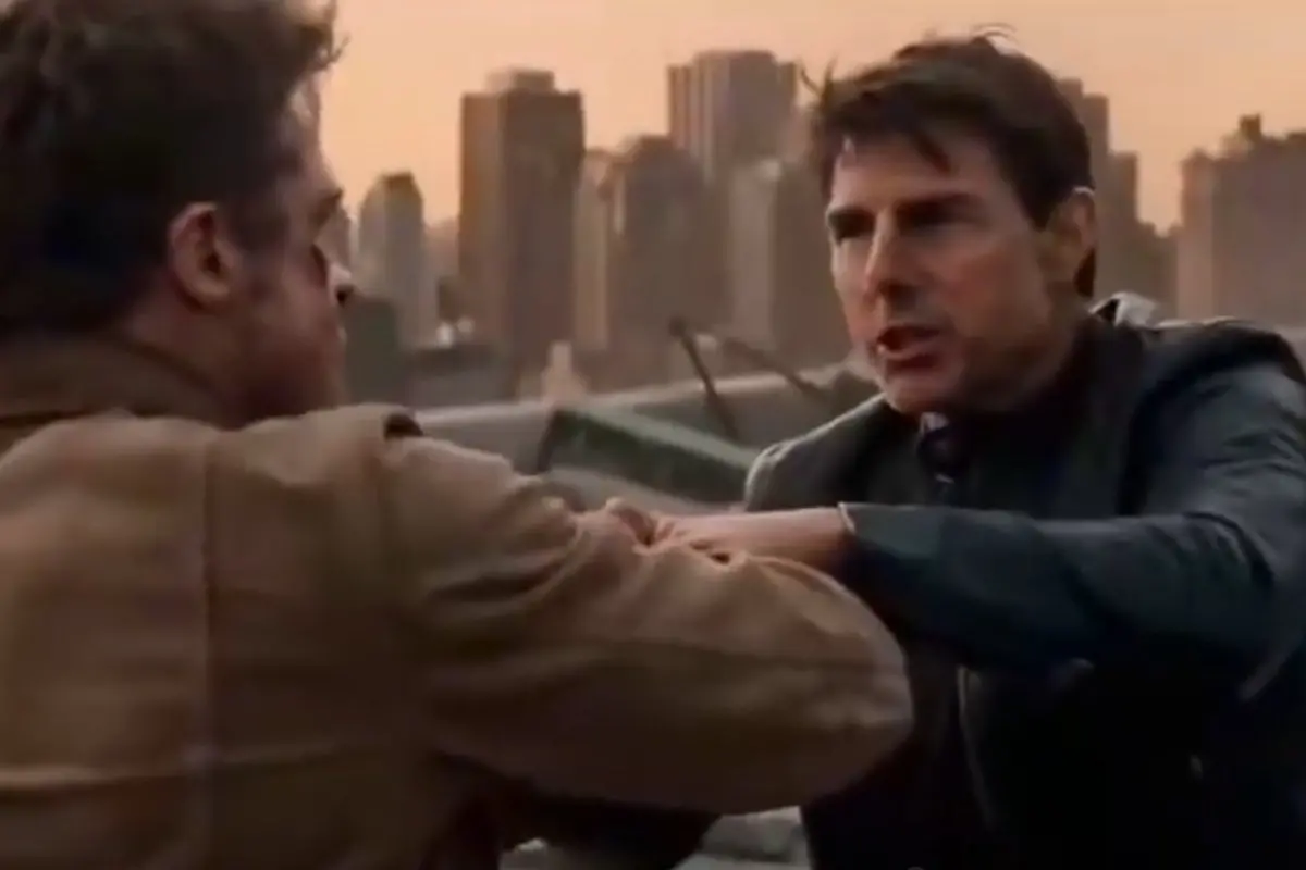 Screenshot of a video generated by Seedance 2.0, depicting a fight scene between Hollywood actors Tom Cruise and Brad Pitt | Photo: X