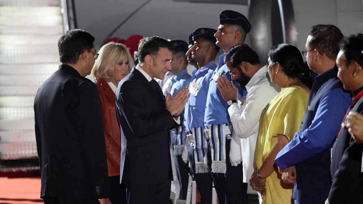 French President Macron lands in Mumbai for talks with PM Modi ahead of Delhi’s AI Impact Summit