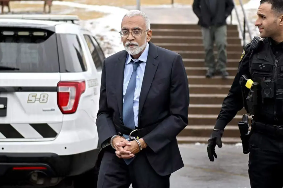 Subramanyam "Subu" Vedam arrives at the Centre County Courthouse for a hearing in Bellefonte, Pennsylvania, on February 6.
