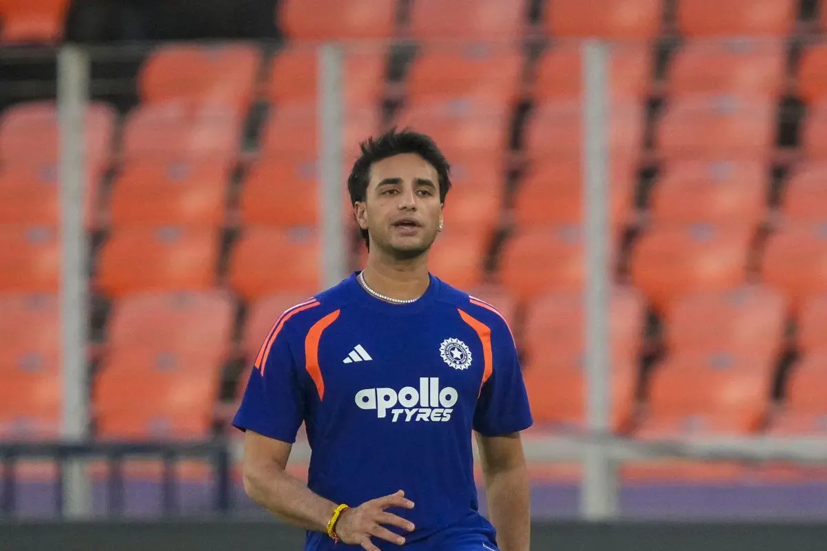 India's Abhishek Sharma during a practice session ahead of the ICC Men's T20 World Cup 2026 cricket match between India and Netherlands, at Narendra Modi Stadium in Ahmedabad. | Photo: PTI