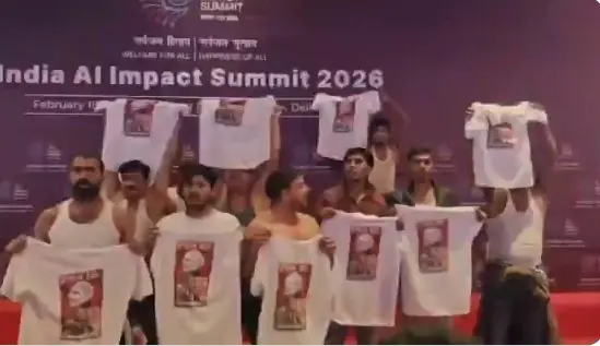 പ്രതിഷേധത്തിൽ നിന്ന് | Photo: Screengrab/Video 'X' ANI