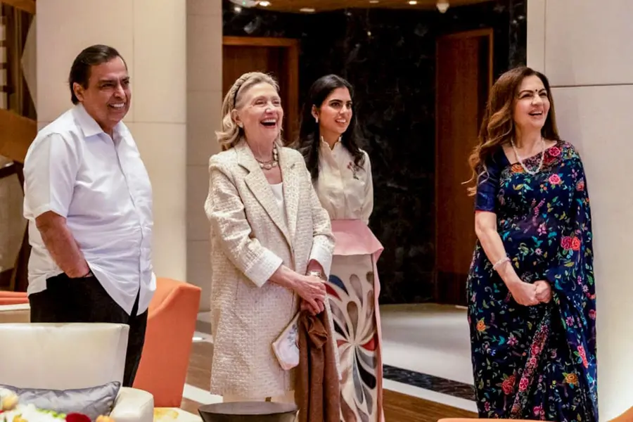 Ambanis welcome Hillary Clinton to Mumbai residence | Video captures stylish and graceful gathering