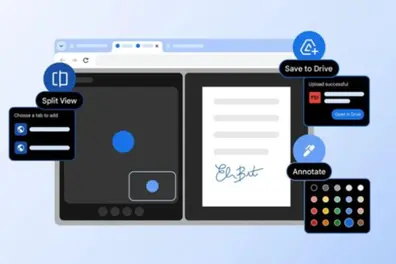 Simplify workflow: Explore Google Chrome's new split view, PDF tools and seamless Google Drive saves