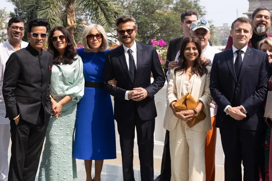 French President Emmanuel Macron Bonds with Bollywood Stars in Mumbai