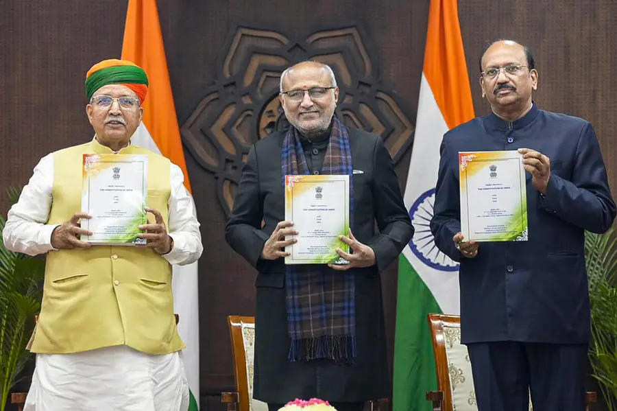 Strengthening democracy: VP releases Constitution of India in regional languages, promoting access