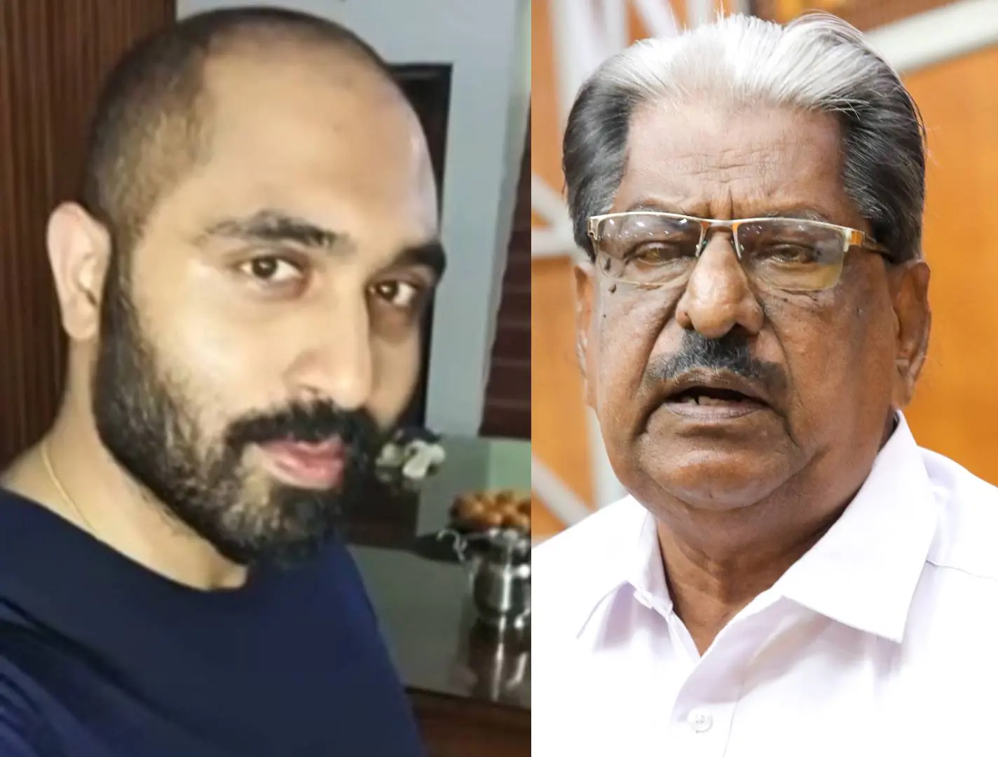 കാർത്തിക് പ്രേമചന്ദ്രൻ, എ.എ. അസീസ് | Image courtesy: Mathrubhumi news screengrab, Mathrubhumi