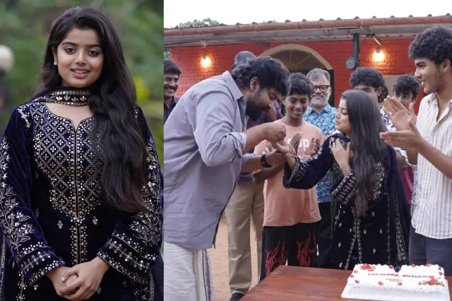 ‘വരവ്’ സെറ്റിൽ ജന്മദിനം ആഘോഷിച്ച് 'ബെൻസിന്റെ മകൾ' അമൃതവർഷിണി