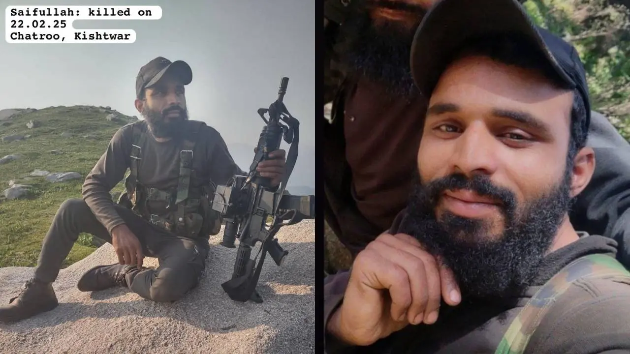 സുരക്ഷാസേന വധിച്ച ഭീകരന് സെയ്ഫുള്ള | Photo : X