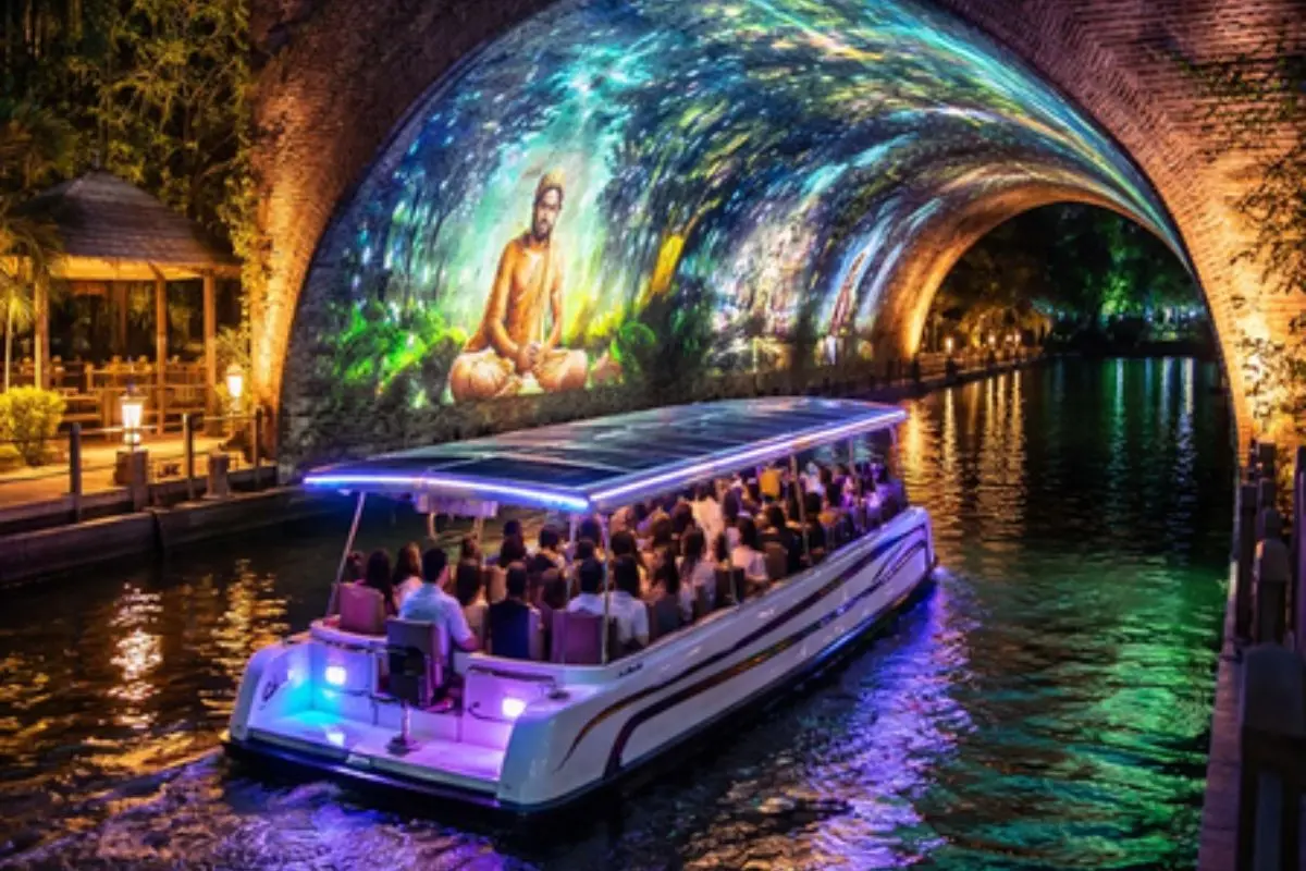 Lights and 3D projections illuminate the near Varkala as Kerala unveils India's first tunnel-based light-and-sound show.