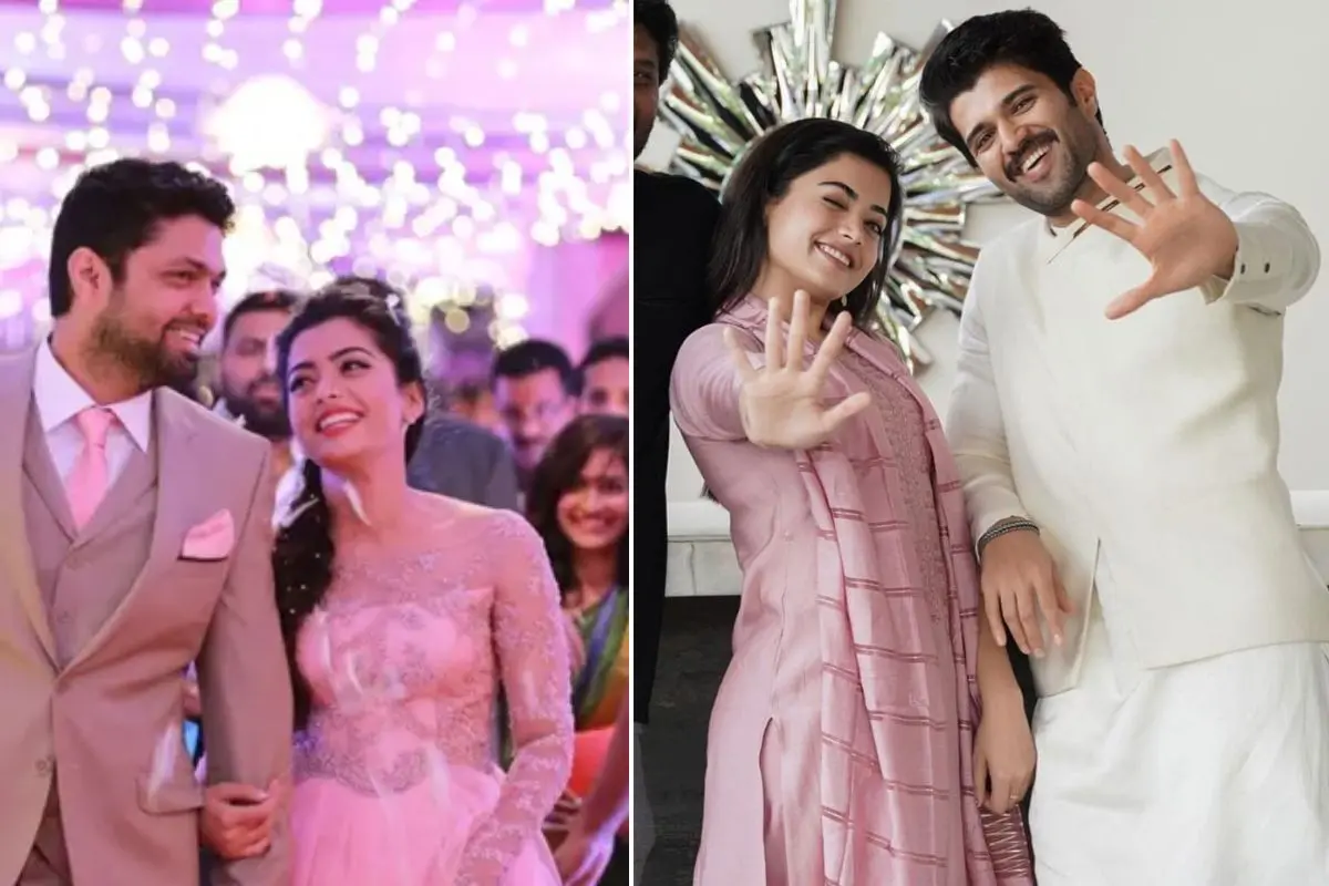 Rashmika with Rakshit Shetty, Rashmika Mandanna & Vijay Deverakonda