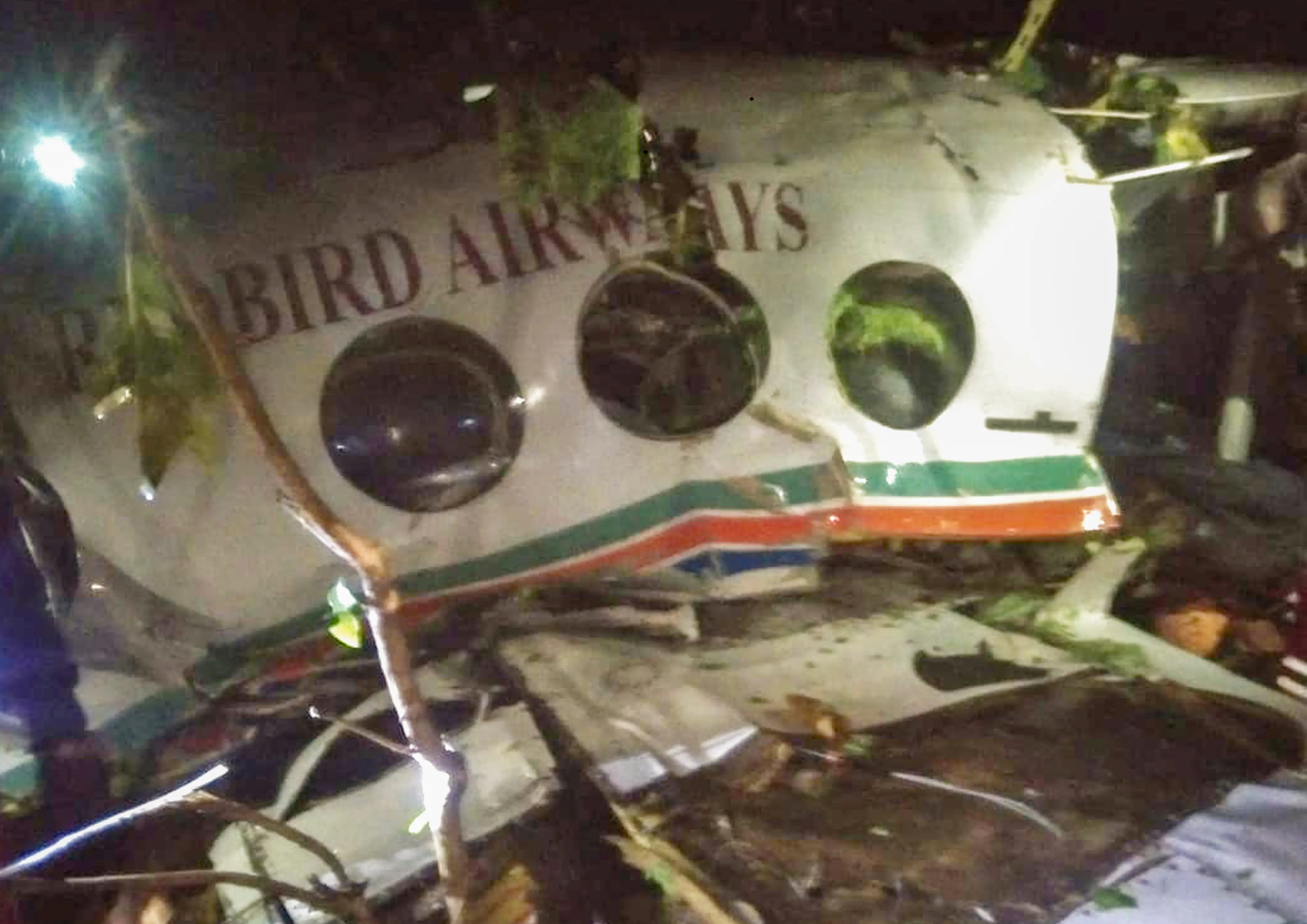 Wreckage of an air ambulance, which carried seven people onboard while on its way from Ranchi to Delhi, after it crashed near Simaria, in Chatra district, Jharkhand | Photo: PTI