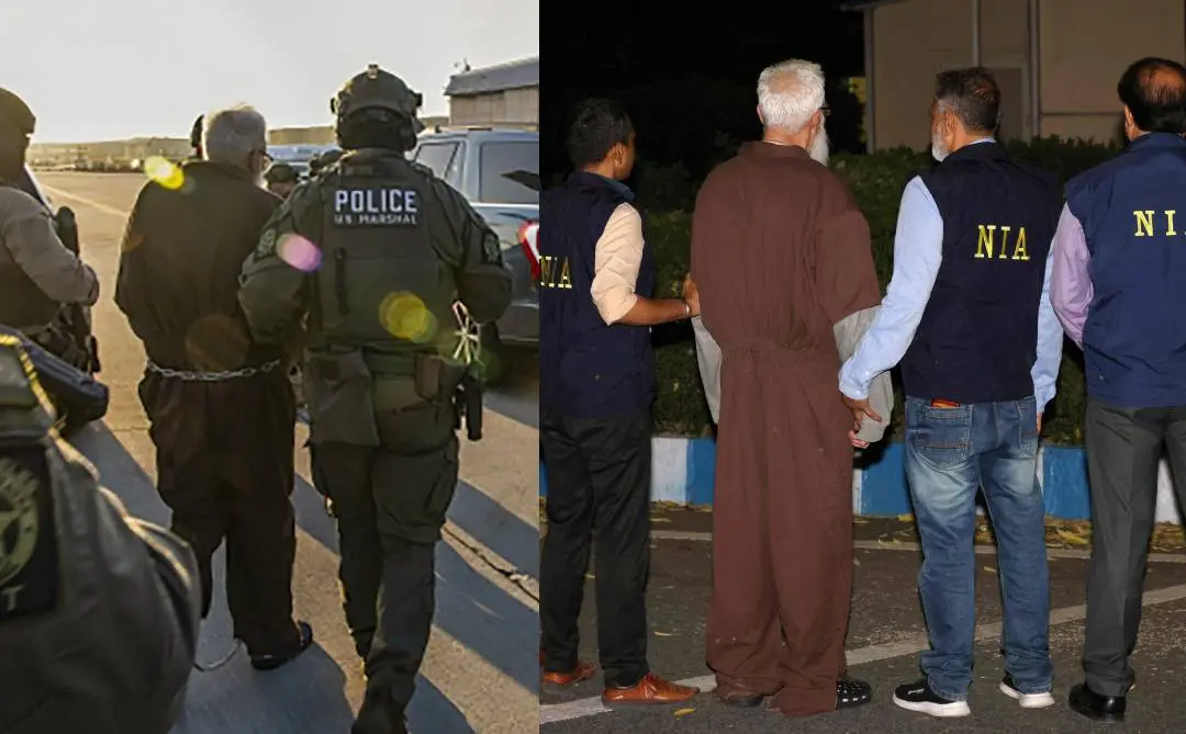 Tahawwur Rana handed over to Indian team from the US; He is taken into custody by NIA | Photo: PTI