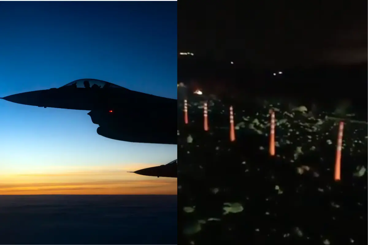 F16, A footage circulating on social media showing alleged crash