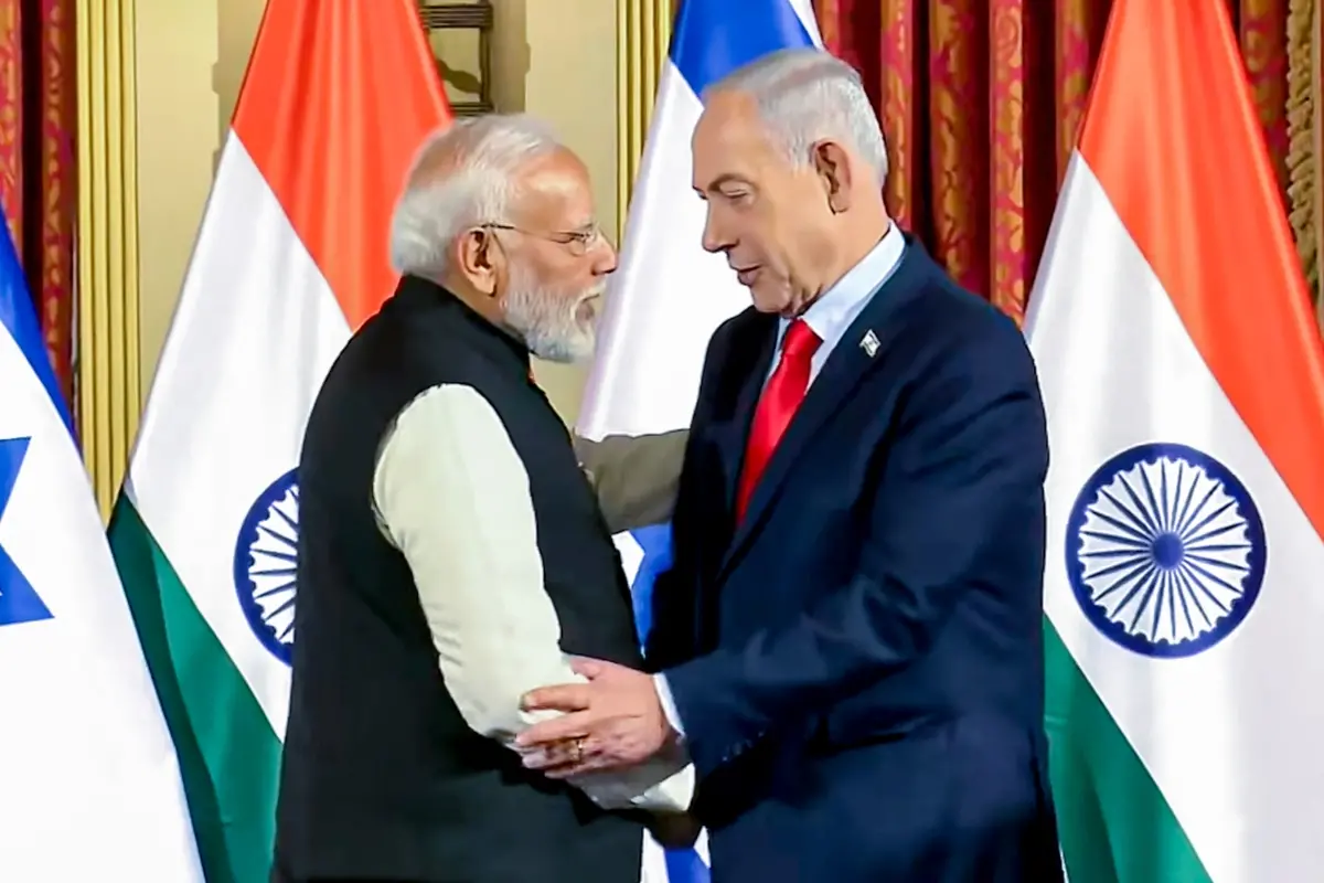 Prime Minister Narendra Modi with his Israeli counterpart Benjamin Netanyahu | Photo: PTI