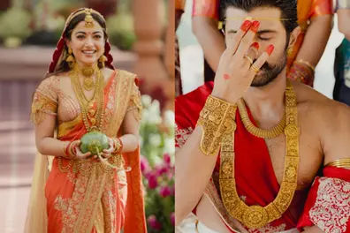 Gold, heritage and elegance: Rashmika–Vijay wedding looks go viral
