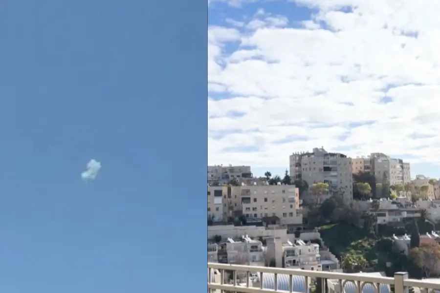 Israeli air defense working to intercept incoming Iranian missiles