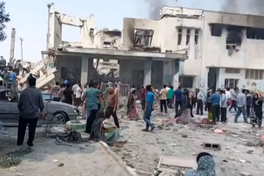 site of deadly US and Israeli strikes that hit a girls' elementary school in Minab, in the southern Iranian province of Hormozgan near the strategic sea route of the Strait of Hormuz.