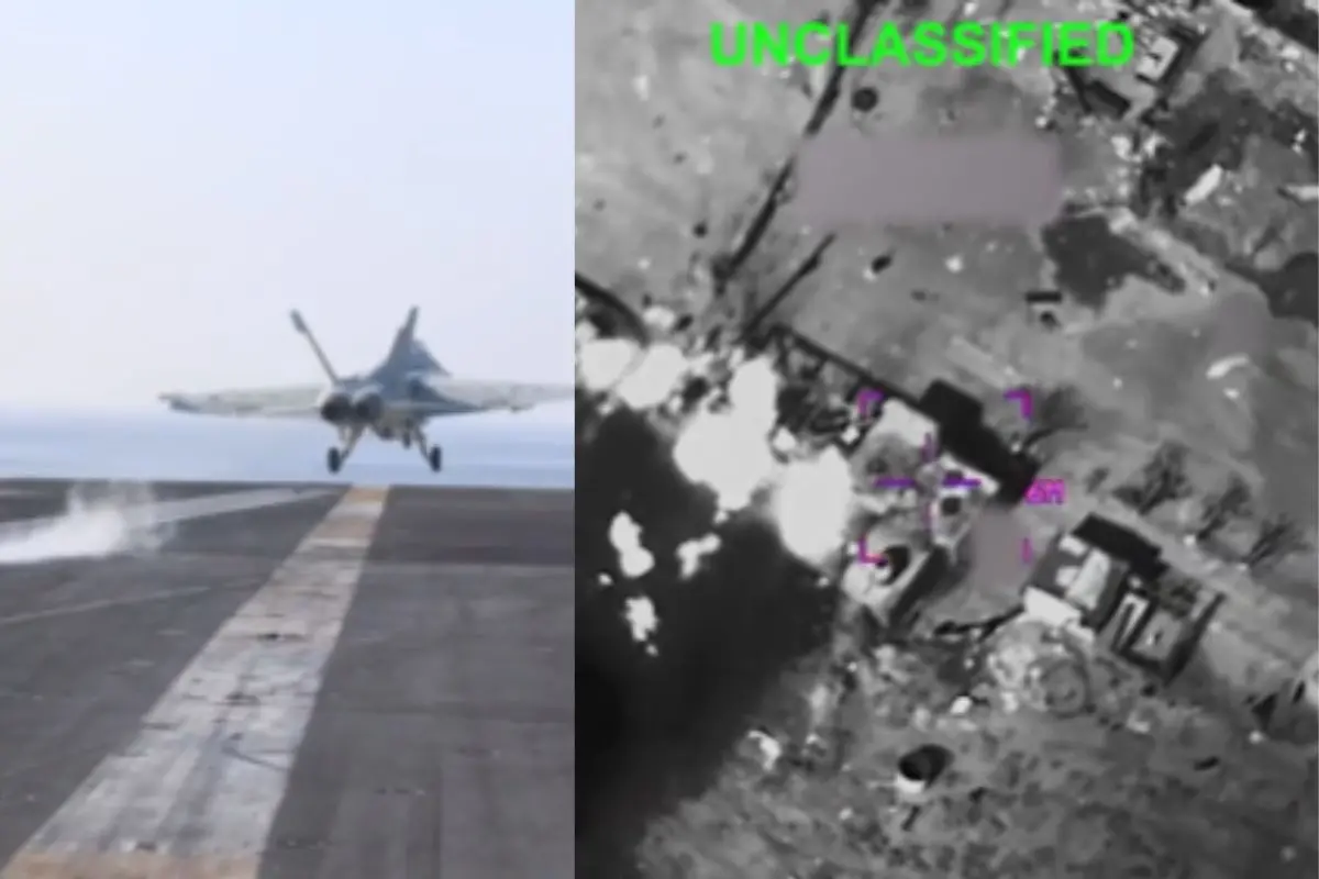Visuals released by US Central Command
