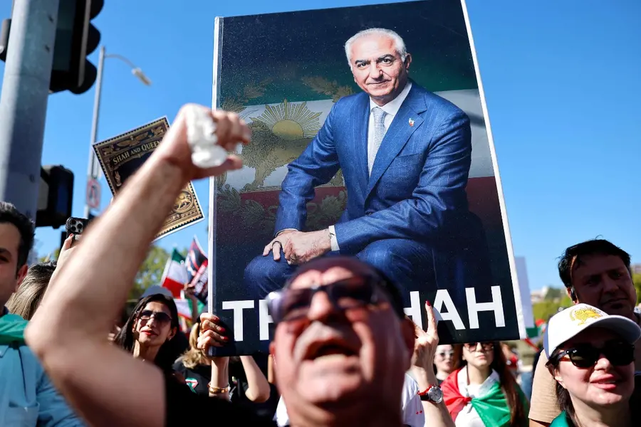 A photo of exiled Iranian crown prince Reza Pahlavi