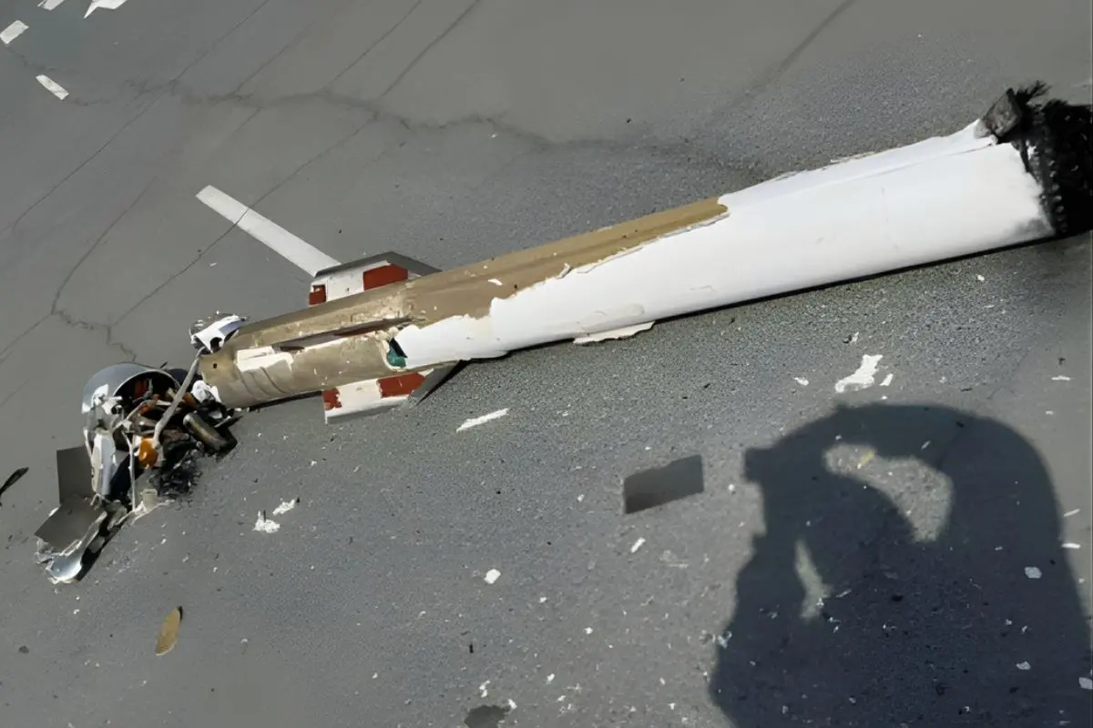 Debris from drones in Dubai