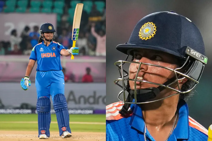 Indian woman cricketer Richa Ghosh, who was excluded from West Bengal voters list after SIR process, in her national team jersey representing India in cricket world cup