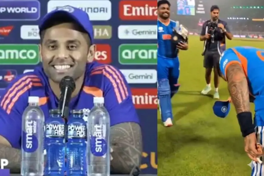 Fans pull up Surya's comments as skipper goes from mocking Sanju to bowing before him