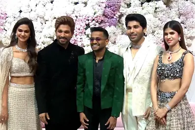 Basil Joseph at Allu Sirish’s pre-wedding bash; Is a film with Allu Arjun brewing?