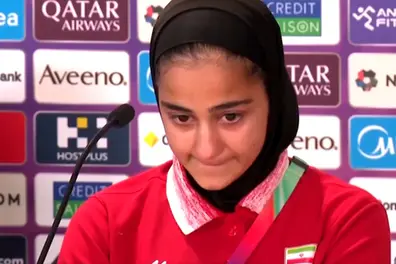 ‘I hope that my country will remain strong...’: Iran footballer struggles to hold back tears