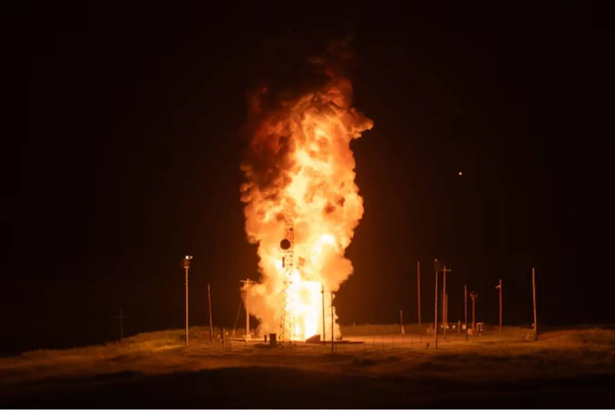 മിനട്ട്മാന് -3 മിസൈല് പരീക്ഷണം| Photo Credit:www.spaceforce.mil