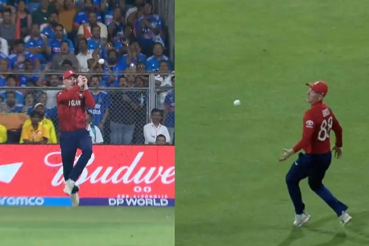 Harry Brook drops Sanju Samson | Screengrab/X